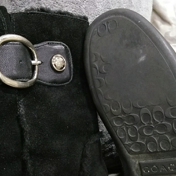 Coach black suede boots size 7 - Picture 8 of 8